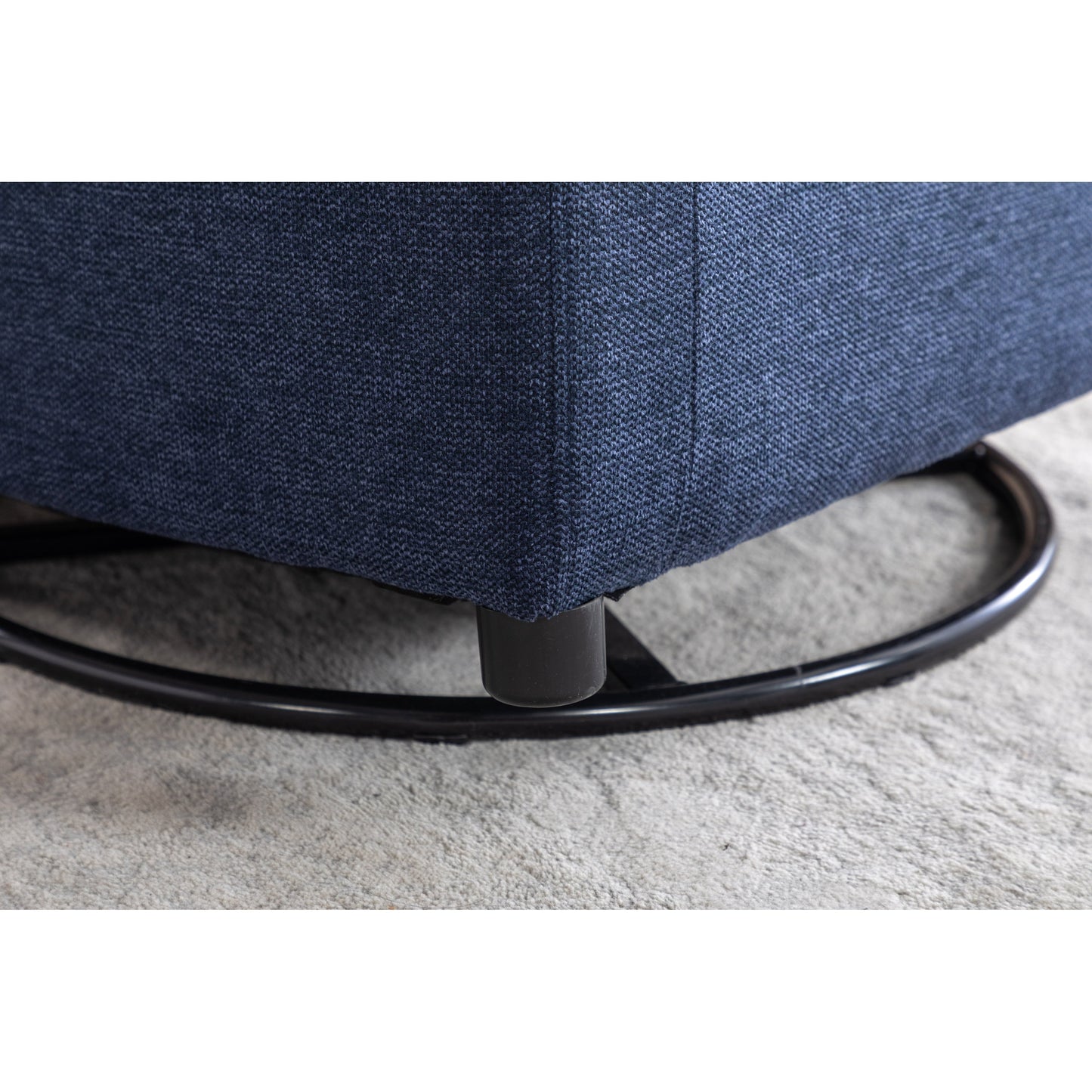 022-Fauteuil à bascule pivotant en lin avec poche