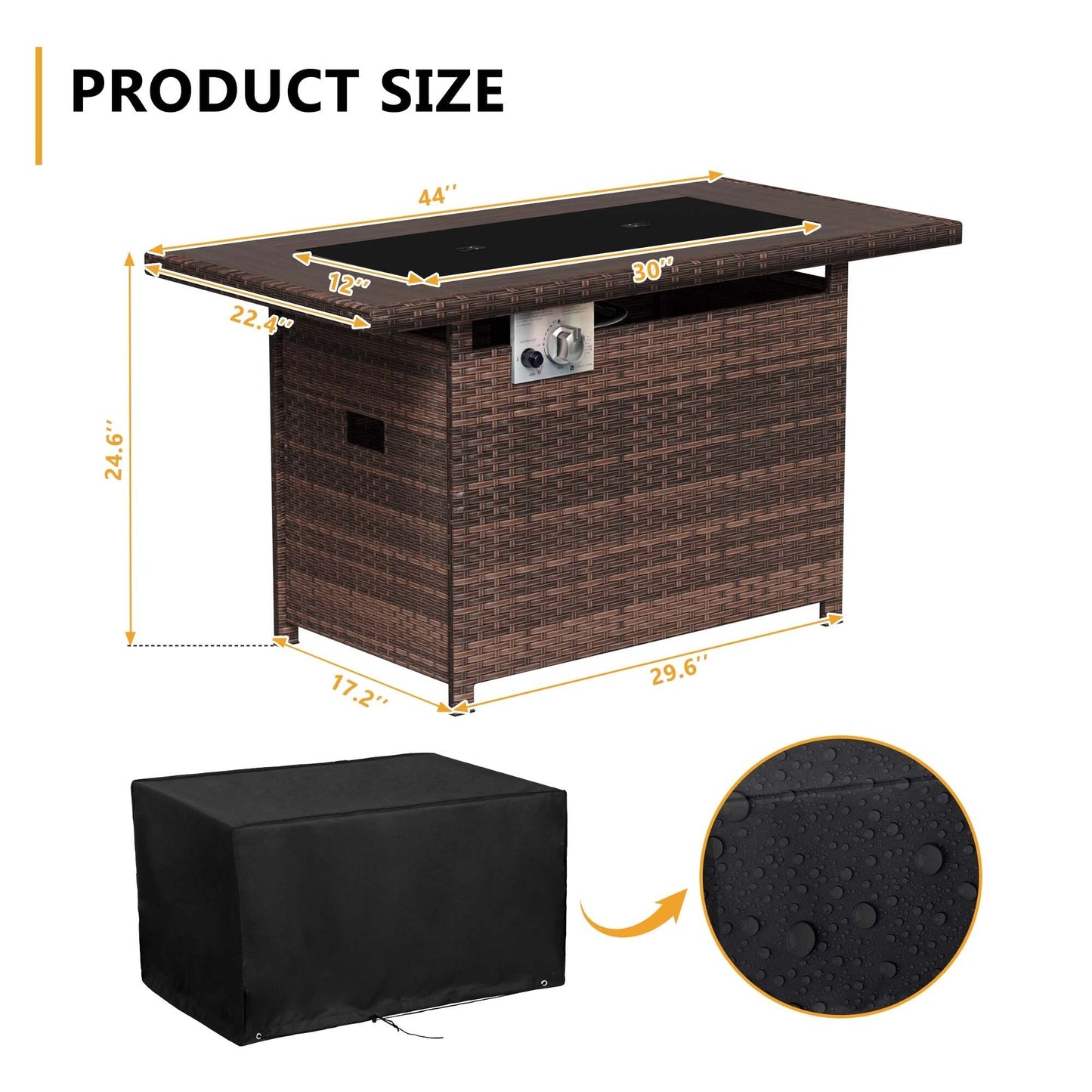 Ensemble de meubles de patio 10 pièces avec table et foyer