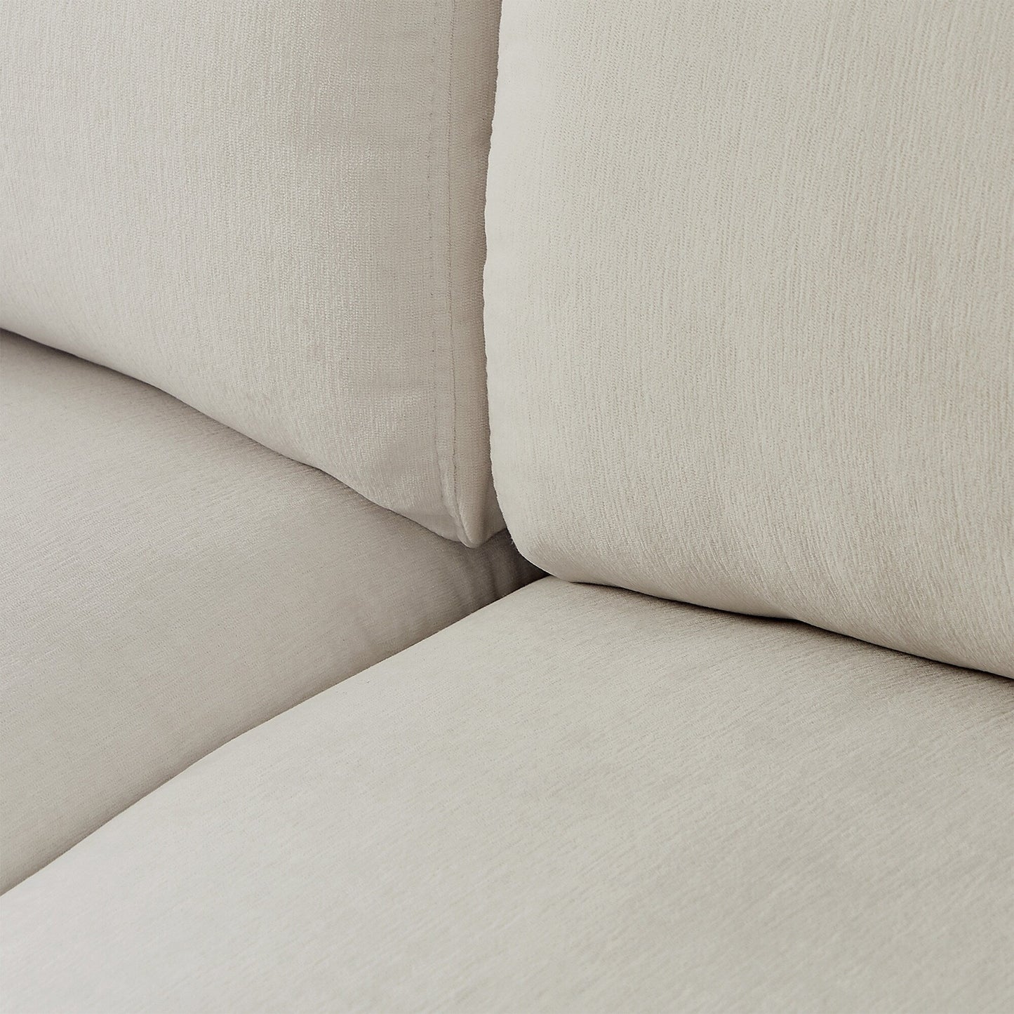 Canapé sectionnel en L en polyester 102,4 avec repose-pieds réversible, coussins épais et pieds en plastique résistants