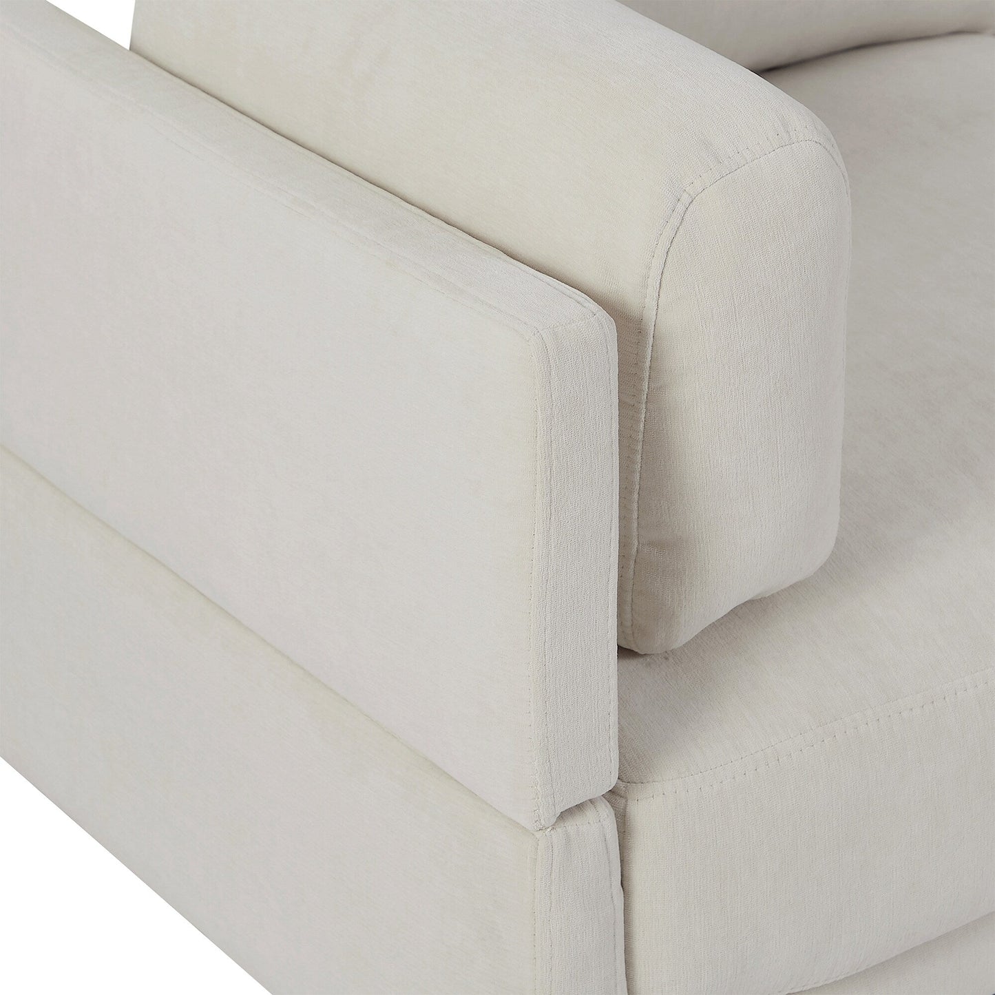 Canapé sectionnel en L en polyester 102,4 avec repose-pieds réversible, coussins épais et pieds en plastique résistants