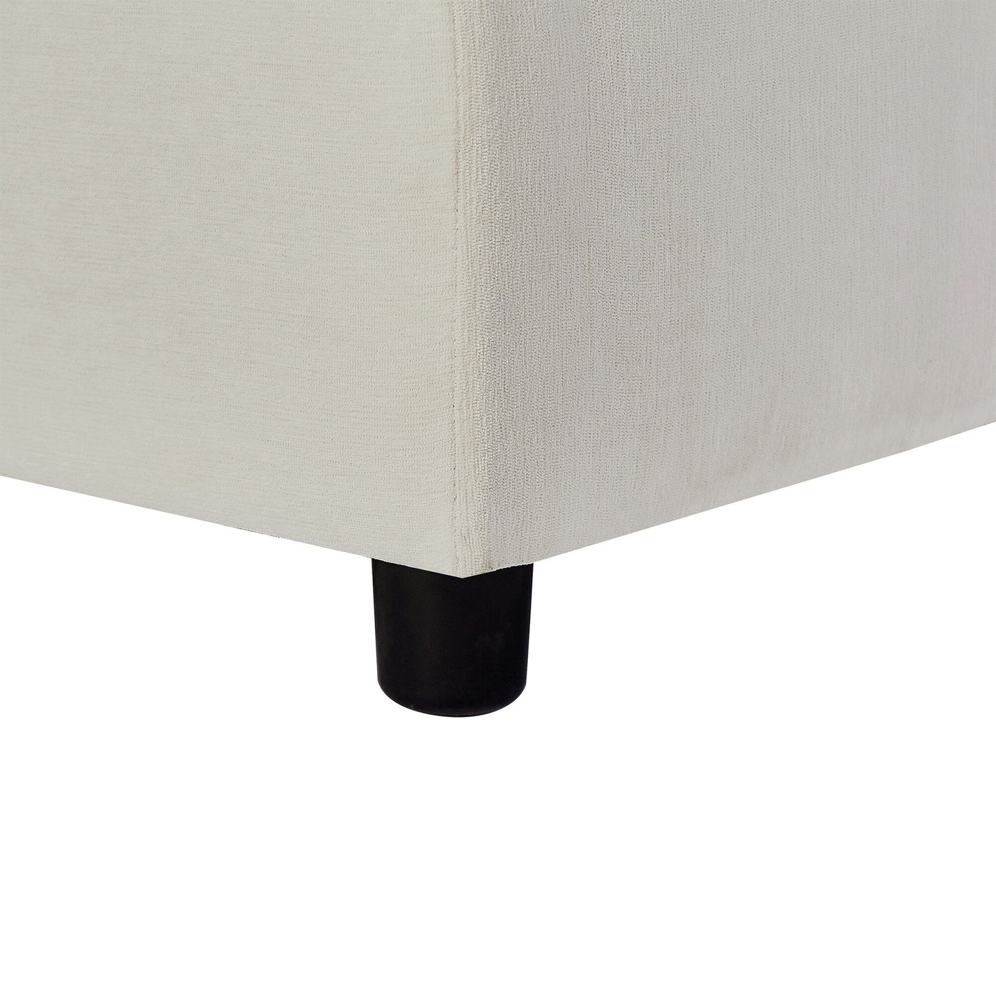 Canapé en L en polyester de 102,4 pouces avec repose-pieds réversible