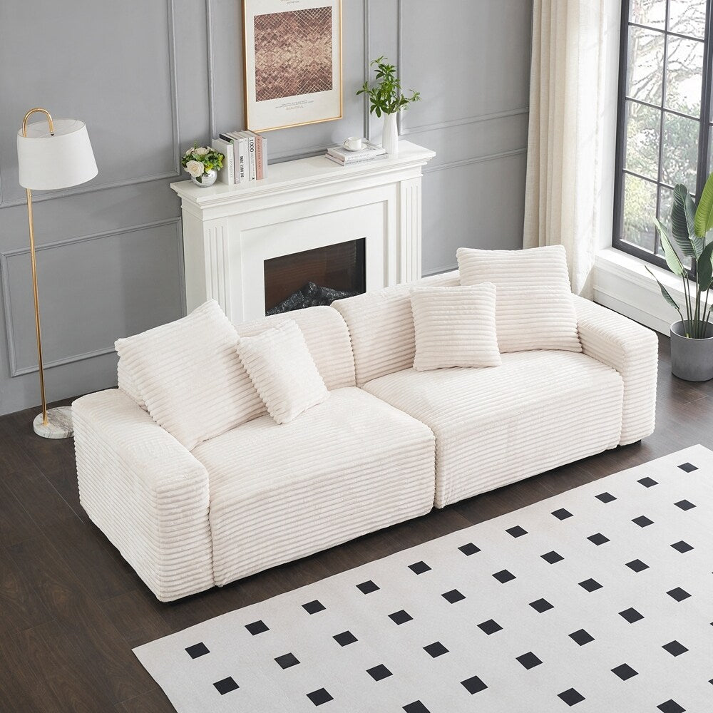 Grand canapé 4 places de 104,72 pouces avec 4 coussins décoratifs