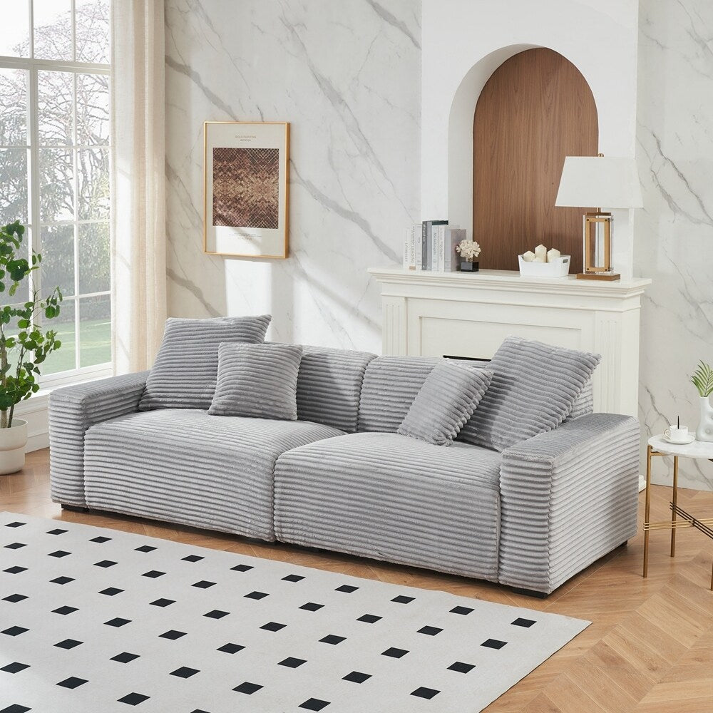 Grand canapé 4 places de 104,72 pouces avec 4 coussins décoratifs