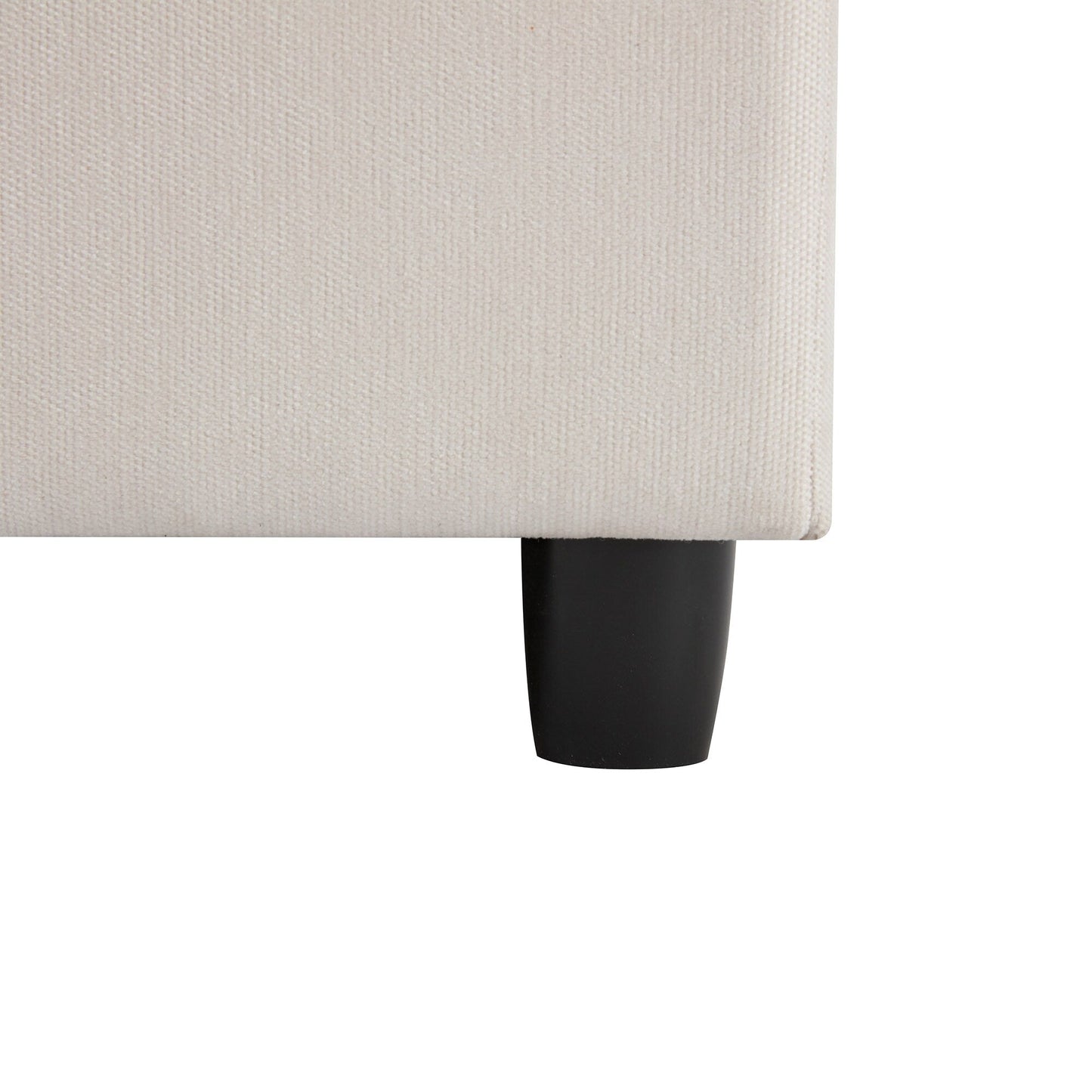 Grand canapé 3 places en polyester de 119,5 pouces avec 2 unités de rangement et pieds en bois d'hévéa pour le salon