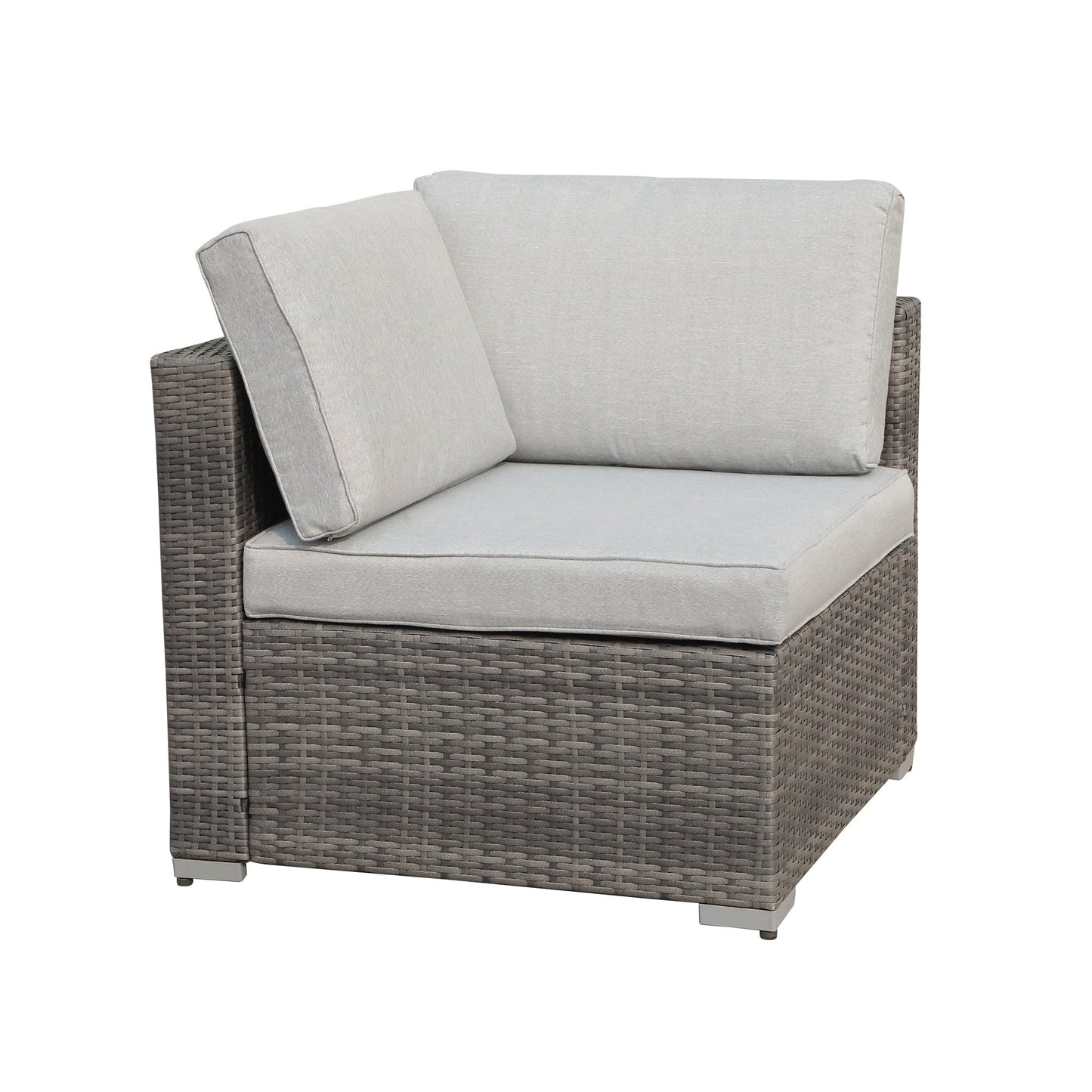 Ensemble de 2 canapés d'angle sectionnels en osier pour patio