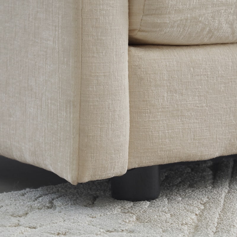 Ensemble de 2 canapés surdimensionnés à assise extra profonde et rembourrés en chenille avec canapé 3 places et causeuse
