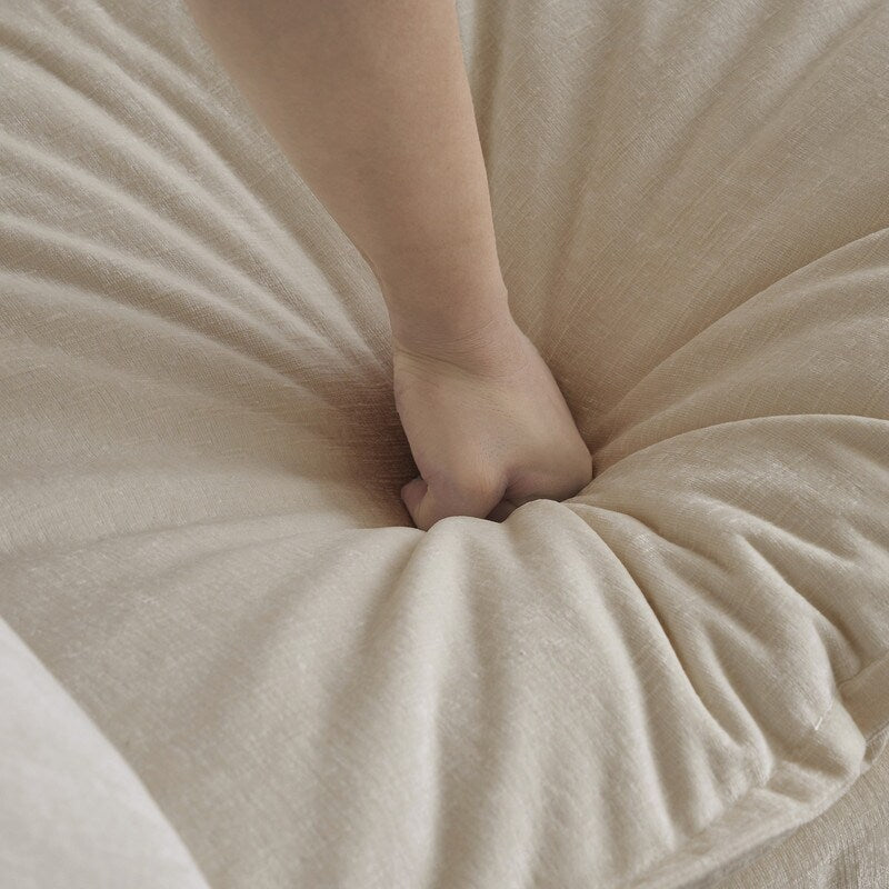 Ensemble de 2 canapés surdimensionnés à assise extra profonde et rembourrés en chenille avec canapé 3 places et causeuse