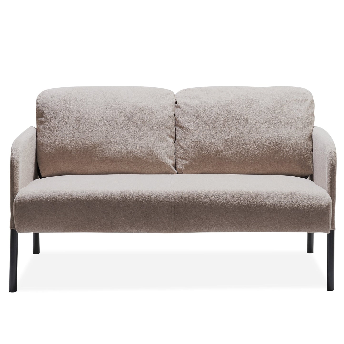 Canapé 2 places en tissu polyester, canapé causeuse moderne, petit canapé confortable pour petit espace, salon, chambre, bureau