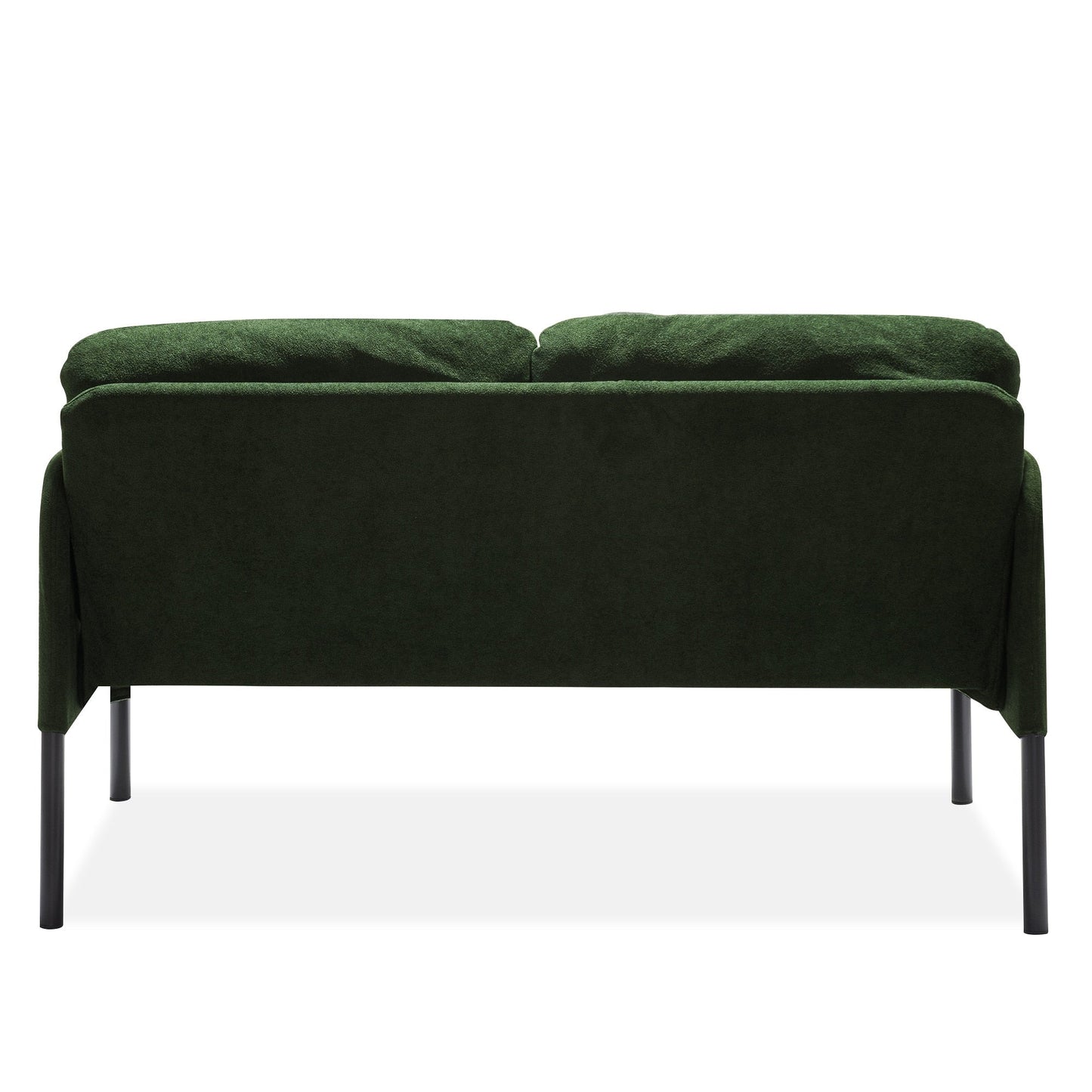 Canapé 2 places en tissu polyester, canapé causeuse moderne, petit canapé confortable pour petit espace, salon, chambre, bureau