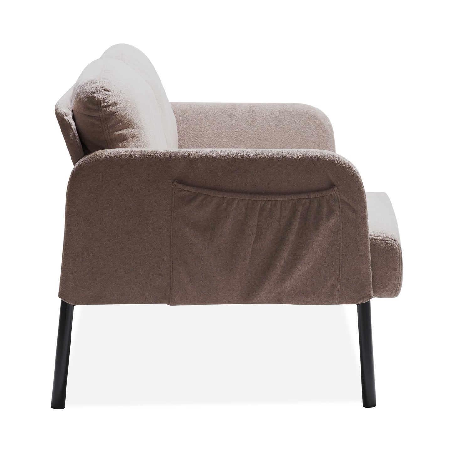 Canapé 2 places en tissu polyester, canapé causeuse moderne, petit canapé confortable pour petit espace, salon, chambre, bureau