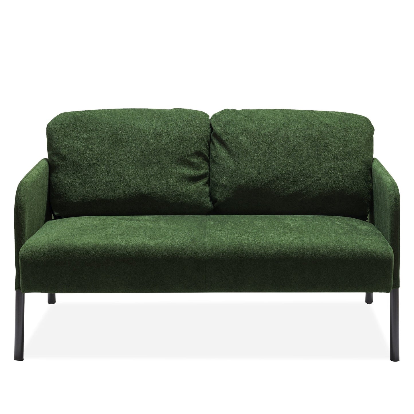 Canapé 2 places en tissu polyester, canapé causeuse moderne, petit canapé confortable pour petit espace, salon, chambre, bureau