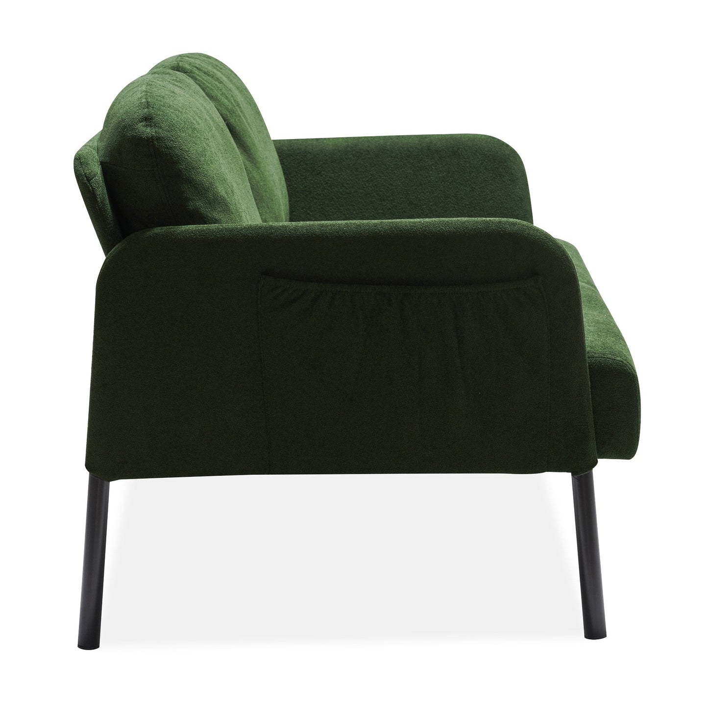 Canapé 2 places en tissu polyester, canapé causeuse moderne, petit canapé confortable pour petit espace, salon, chambre, bureau