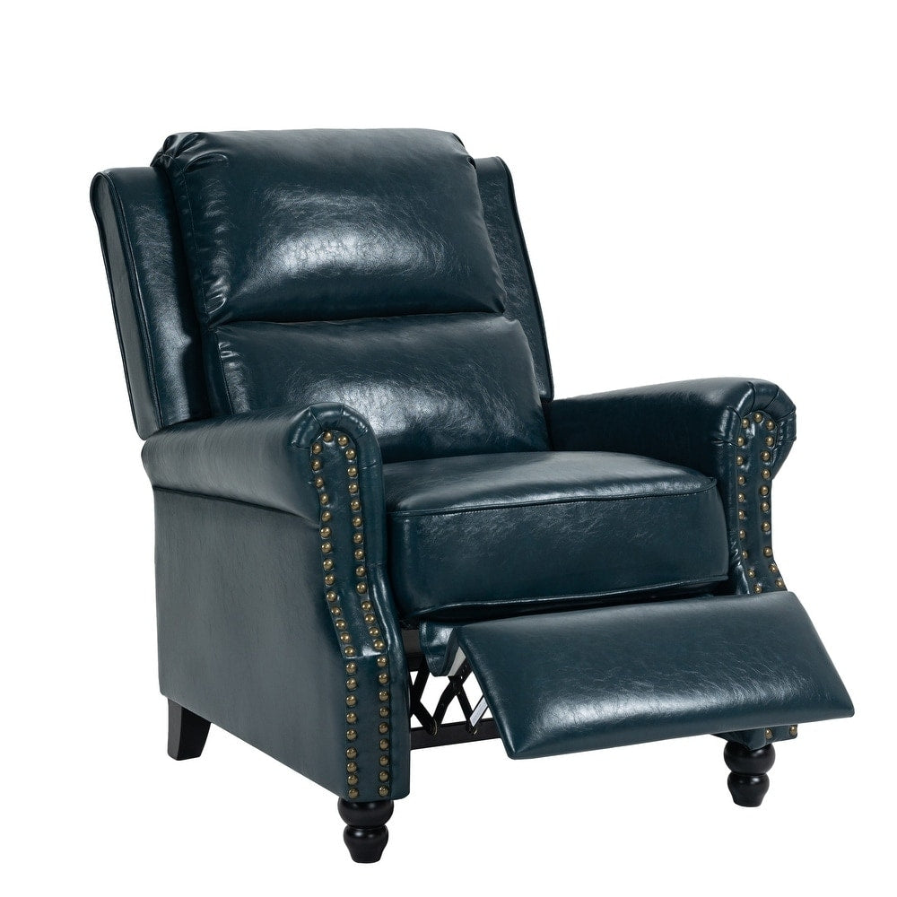 Ensemble de 2 fauteuils inclinables rembourrés à tête de clou