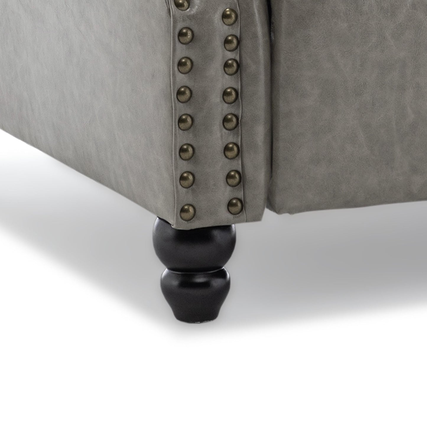 Ensemble de 2 fauteuils inclinables rembourrés à tête de clou