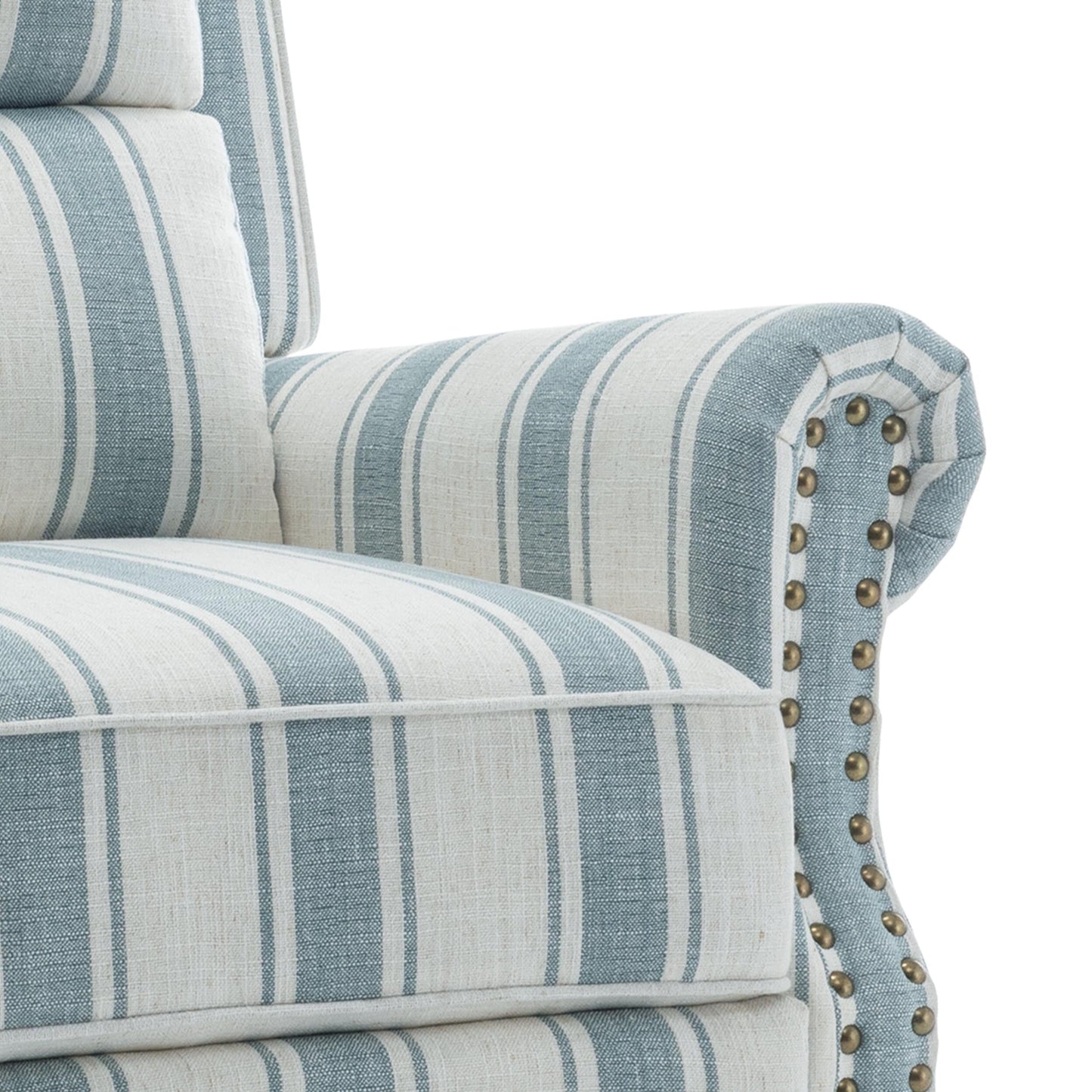 Ensemble de 2 fauteuils inclinables rembourrés à tête de clou