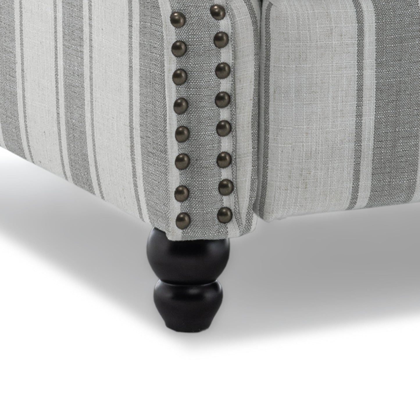 Ensemble de 2 fauteuils inclinables rembourrés à tête de clou