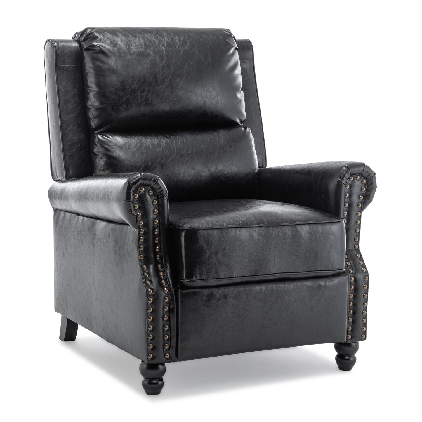 Ensemble de 2 fauteuils inclinables rembourrés à tête de clou