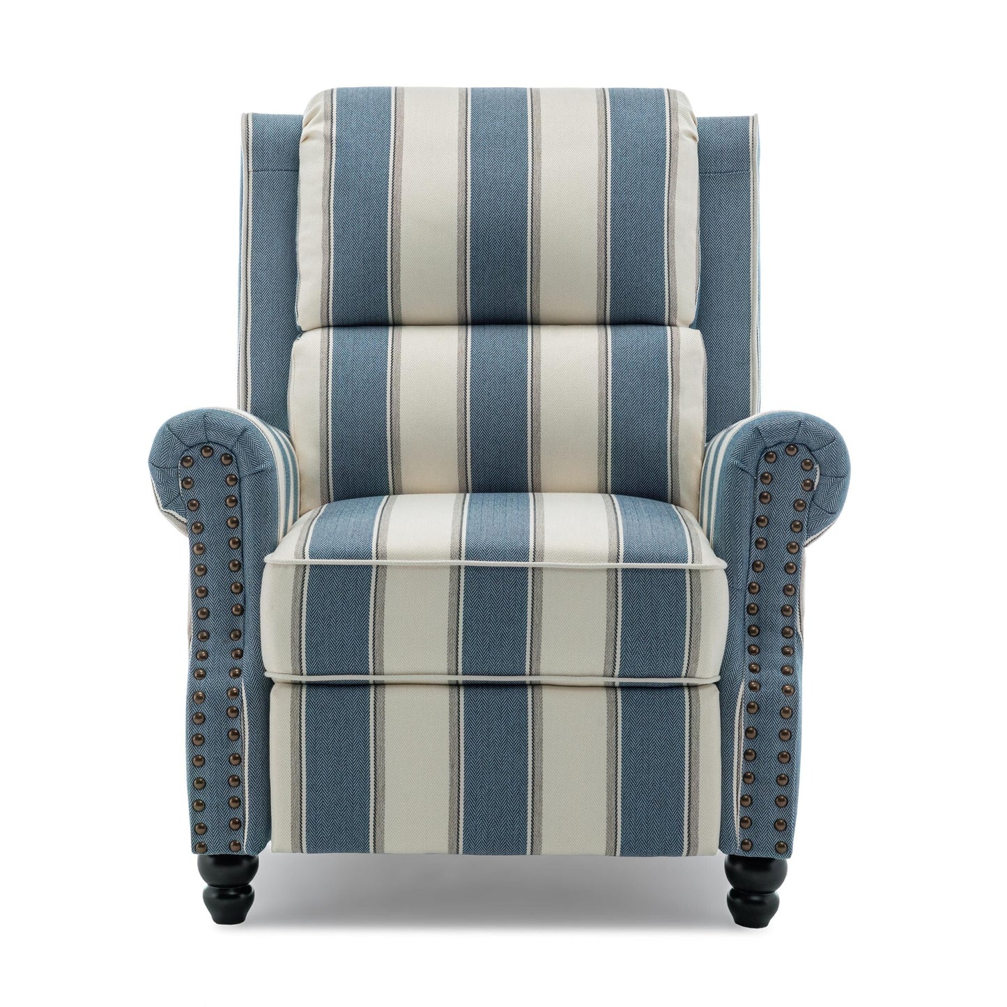 Ensemble de 2 fauteuils inclinables rembourrés à tête de clou