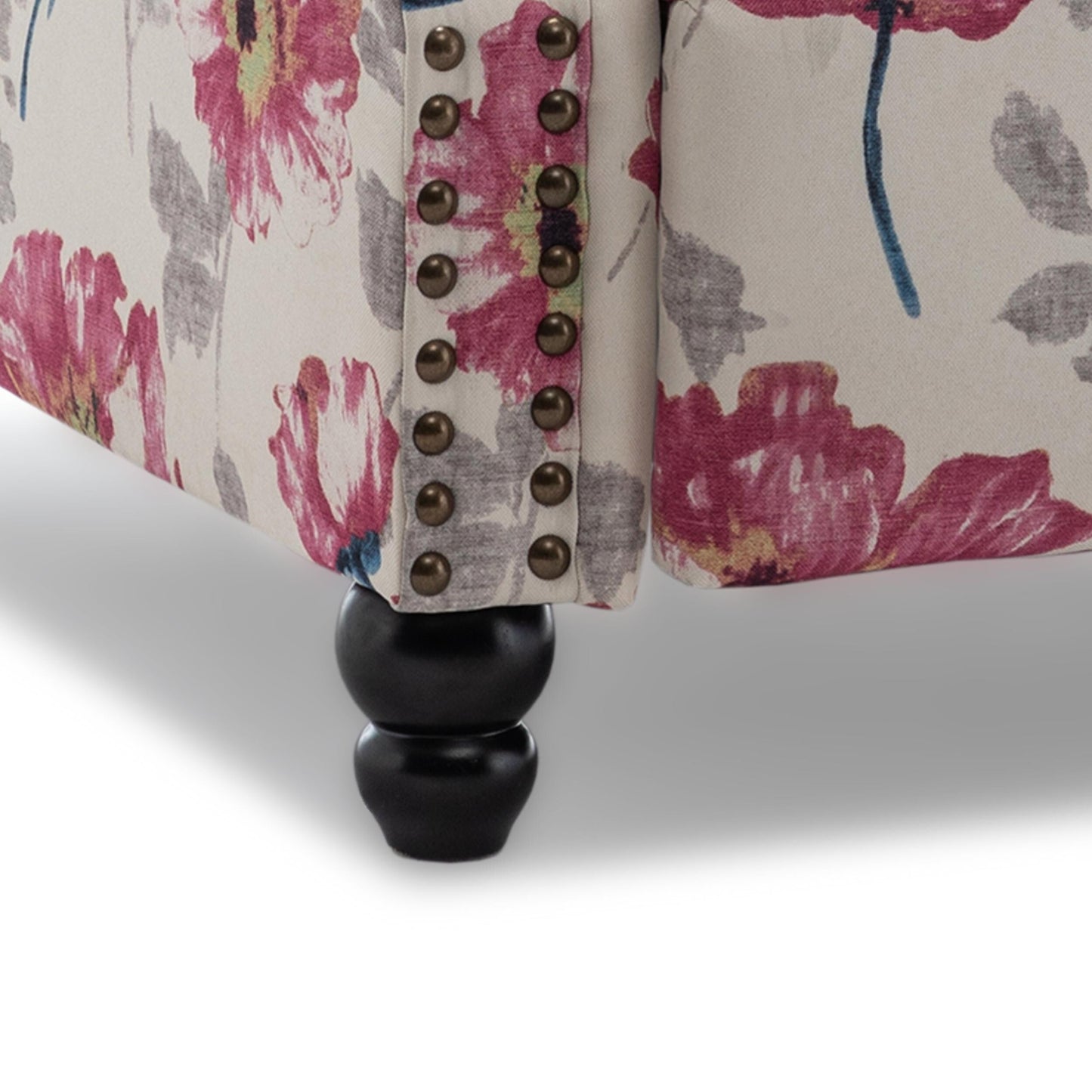 Ensemble de 2 fauteuils inclinables rembourrés à tête de clou