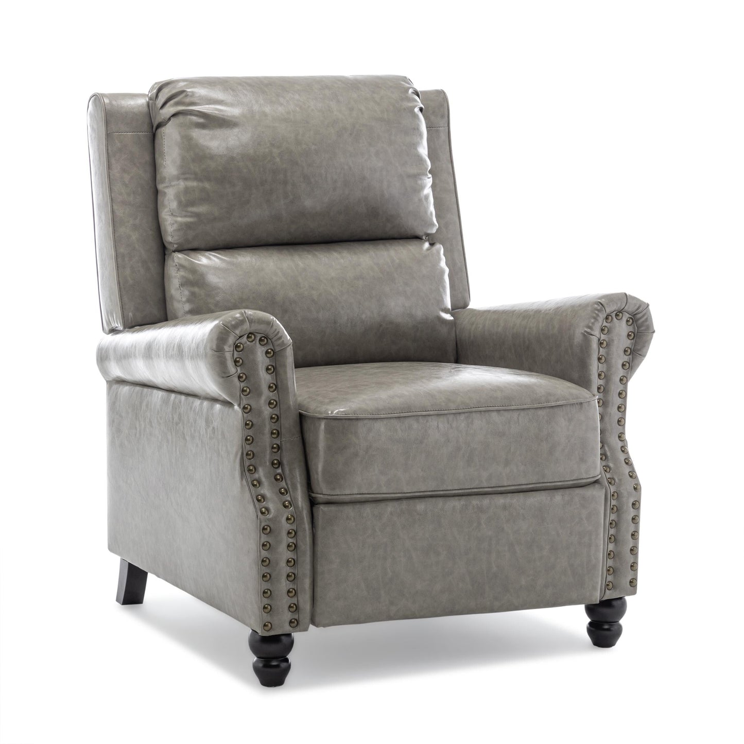 Ensemble de 2 fauteuils inclinables rembourrés à tête de clou