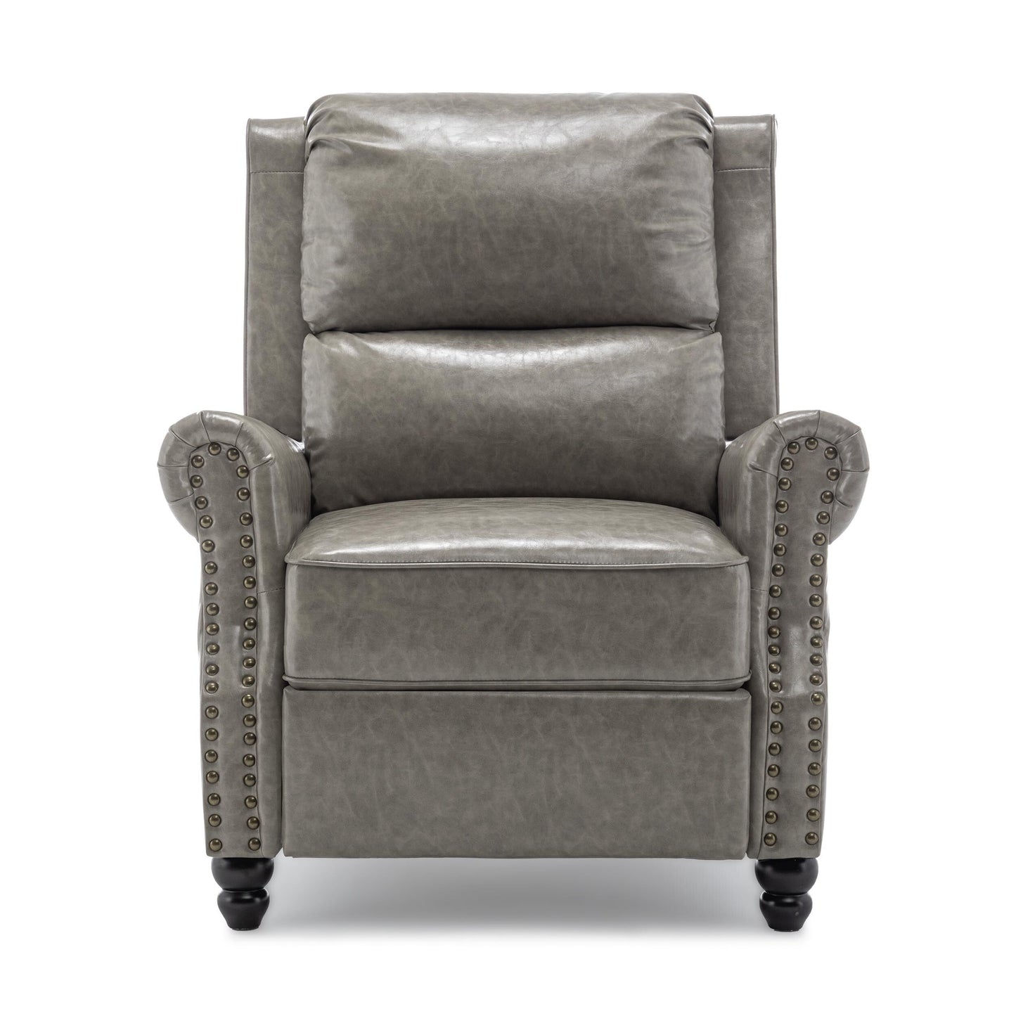 Ensemble de 2 fauteuils inclinables rembourrés à tête de clou