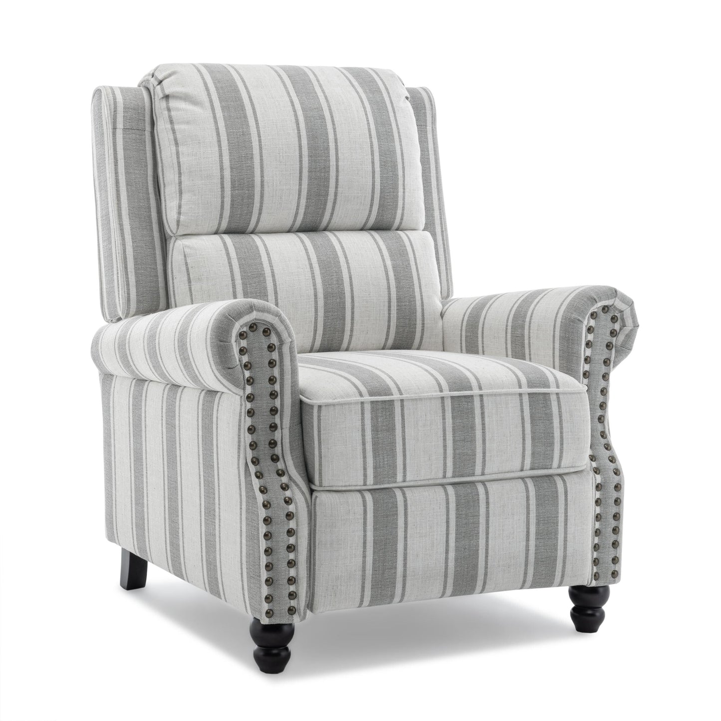 Ensemble de 2 fauteuils inclinables rembourrés à tête de clou