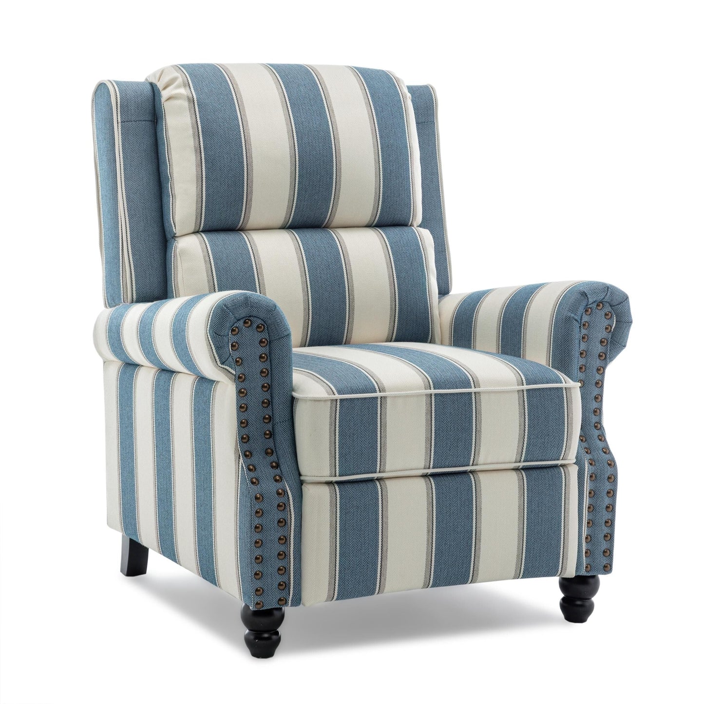 Ensemble de 2 fauteuils inclinables rembourrés à tête de clou