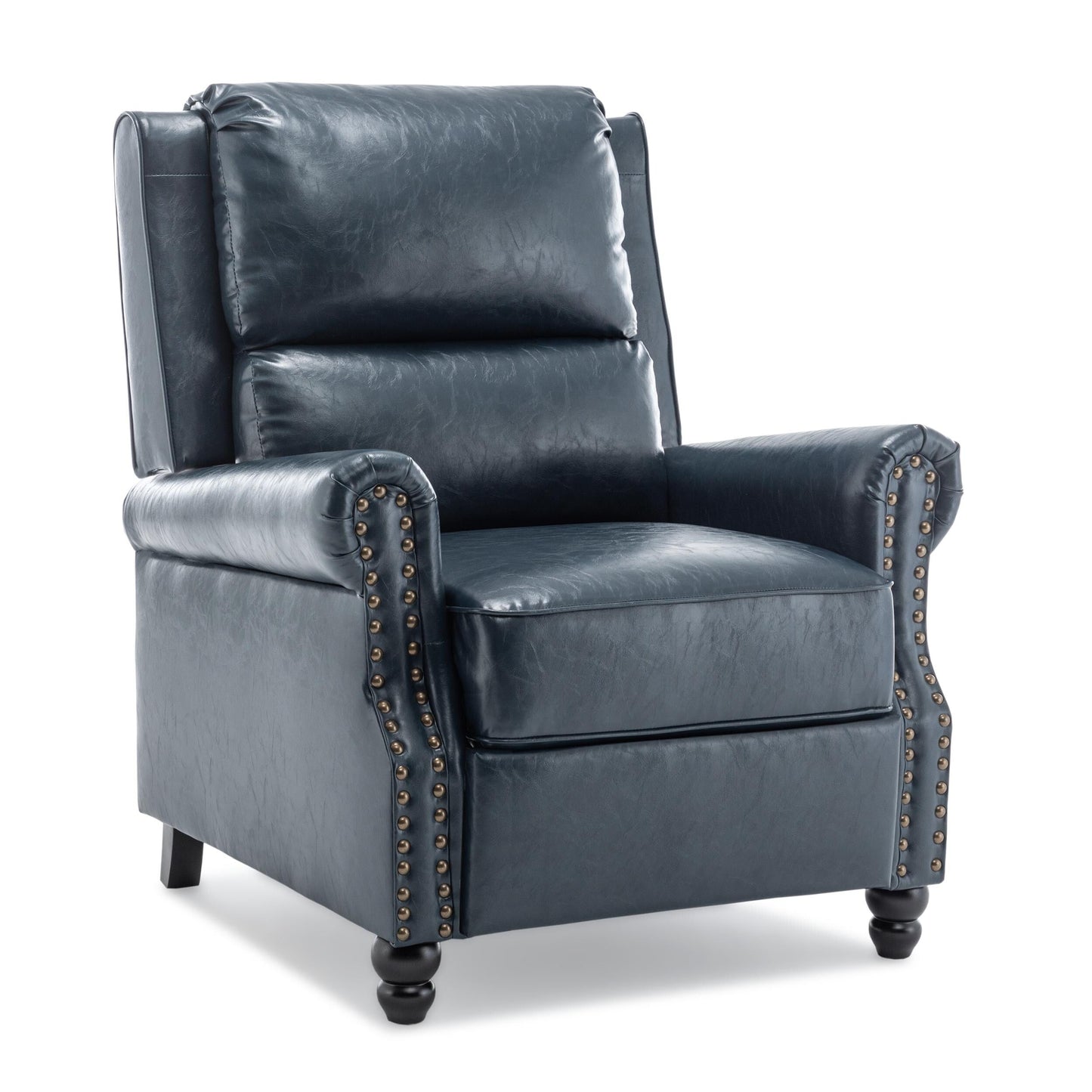 Ensemble de 2 fauteuils inclinables rembourrés à tête de clou