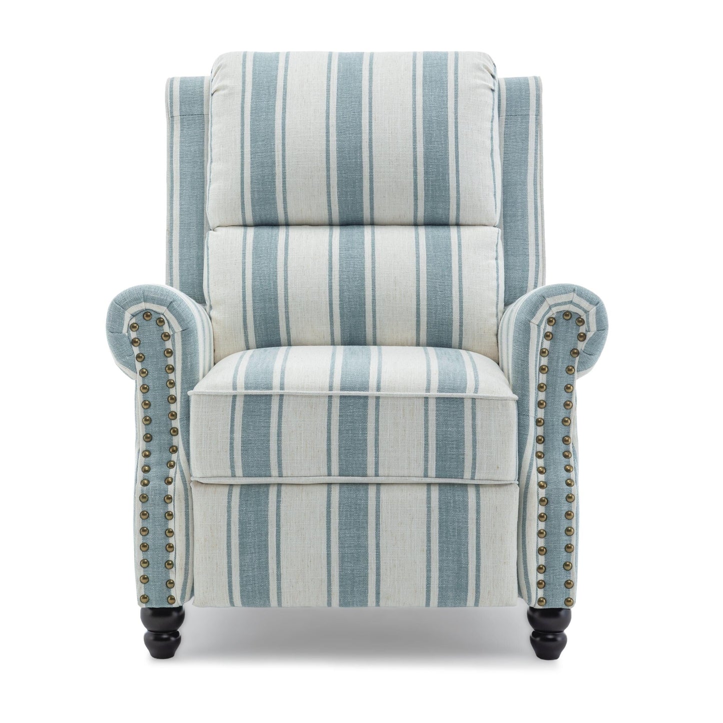 Ensemble de 2 fauteuils inclinables rembourrés à tête de clou