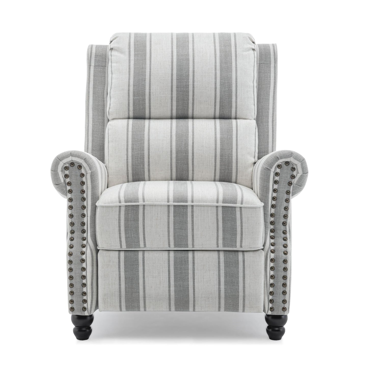 Ensemble de 2 fauteuils inclinables rembourrés à tête de clou