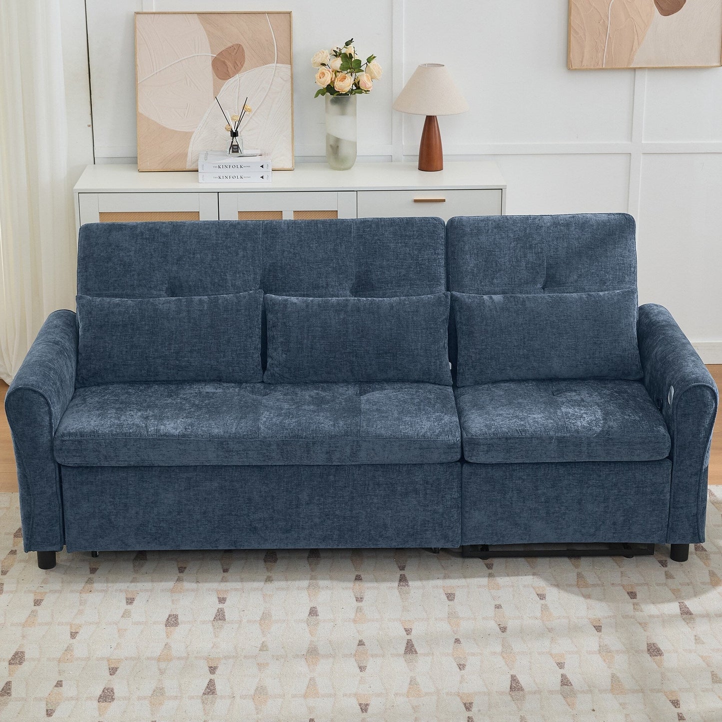 Canapé 2 en 1 avec lit gigogne et fauteuil inclinable réversible par Harper&Bright Designs