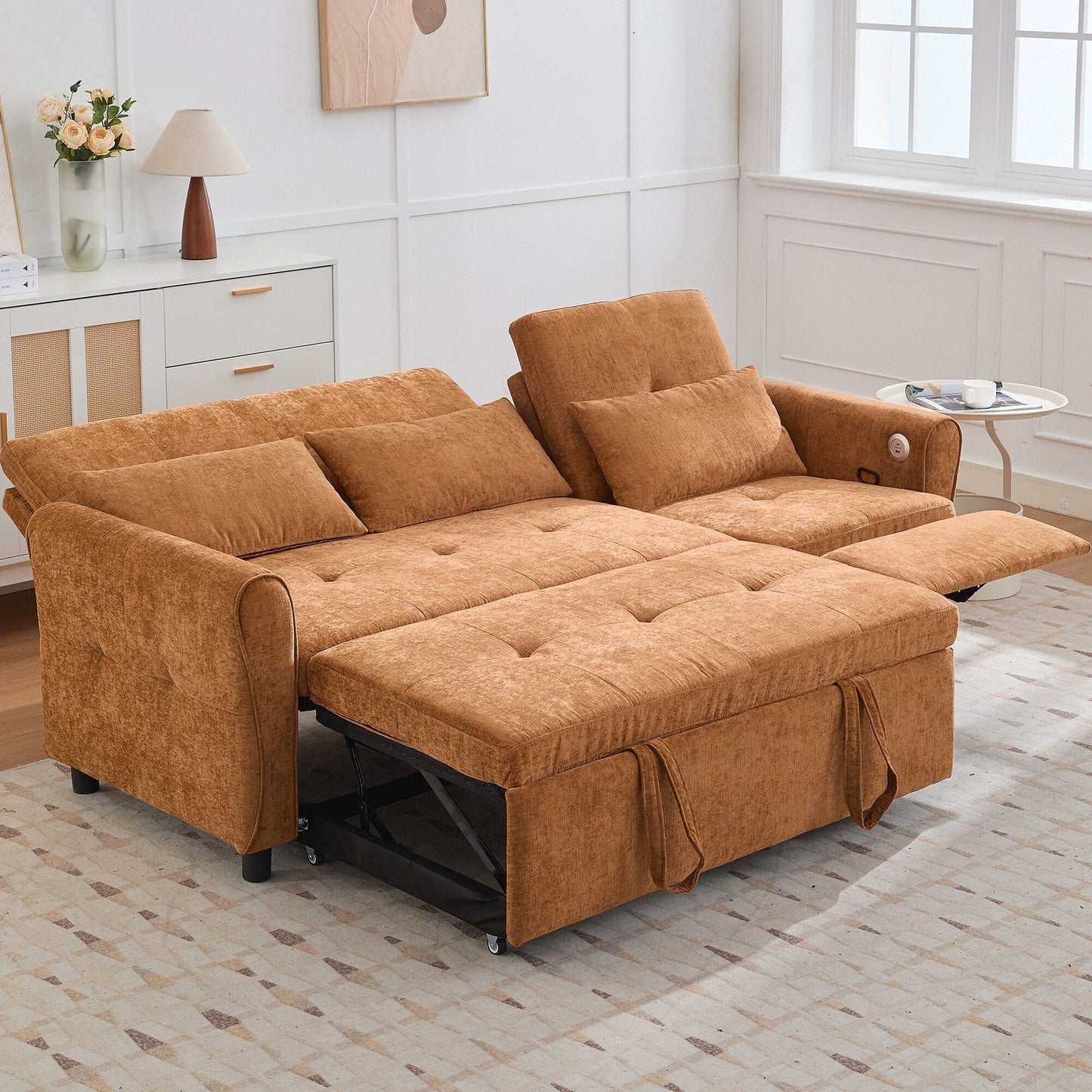 Canapé 2 en 1 avec lit gigogne et fauteuil inclinable réversible par Harper&Bright Designs