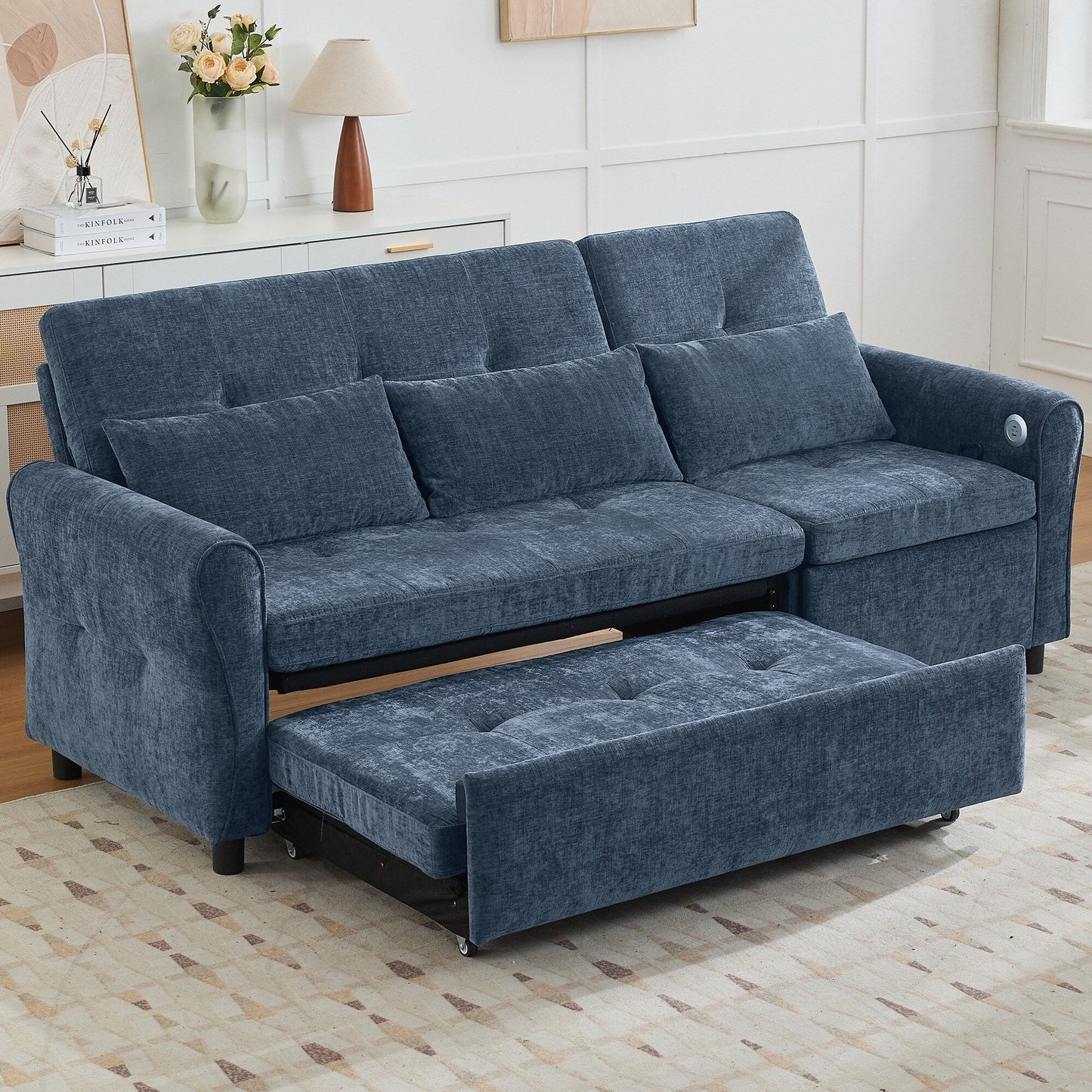 Canapé 2 en 1 avec lit gigogne et fauteuil inclinable réversible par Harper&Bright Designs