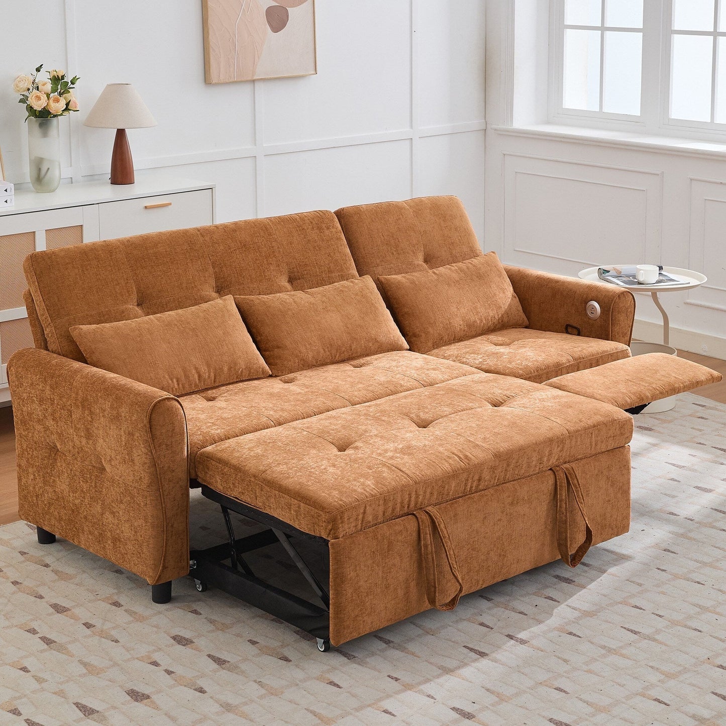 Canapé 2 en 1 avec lit gigogne et fauteuil inclinable réversible par Harper&Bright Designs