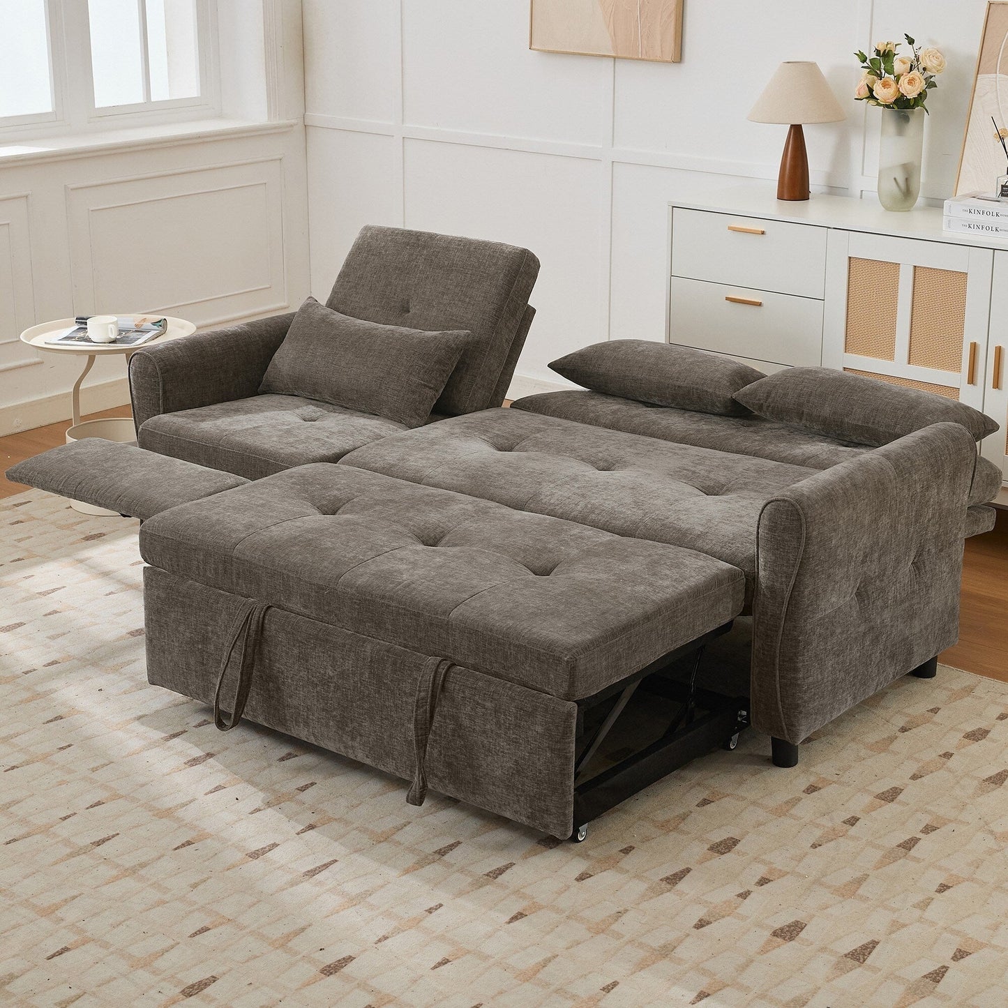 Canapé 2 en 1 avec lit gigogne et fauteuil inclinable réversible par Harper&Bright Designs