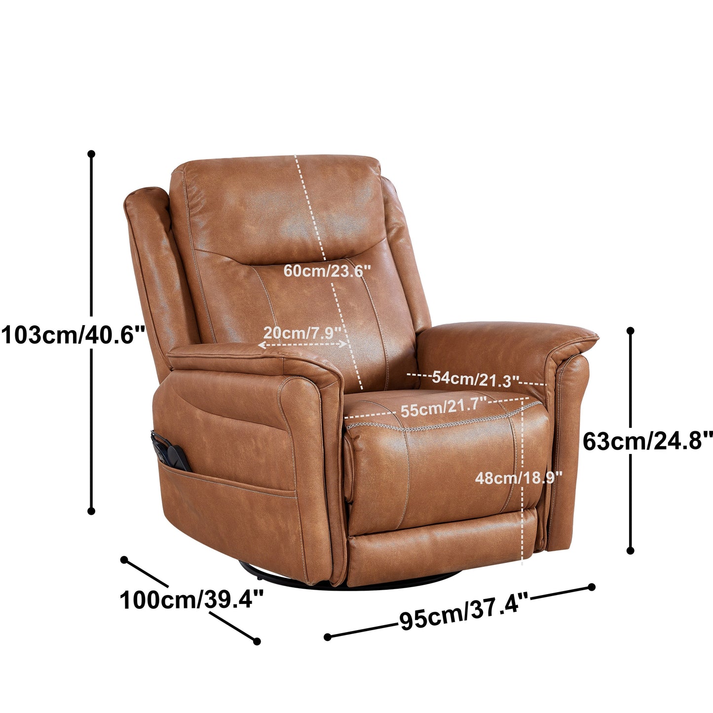 Fauteuil inclinable pivotant à 240 degrés pour canapé simple
