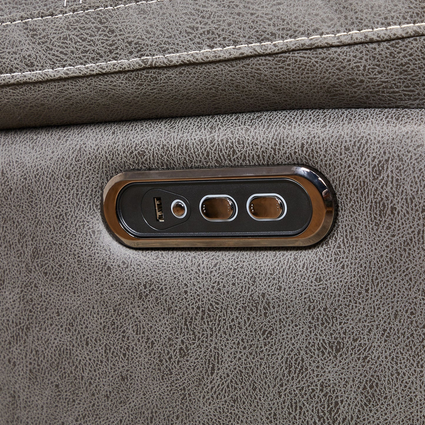 Fauteuil inclinable pivotant à 240° avec double moteur, appui-tête électrique, positions d'inclinaison infinies, ports de charge USB et repose-pieds