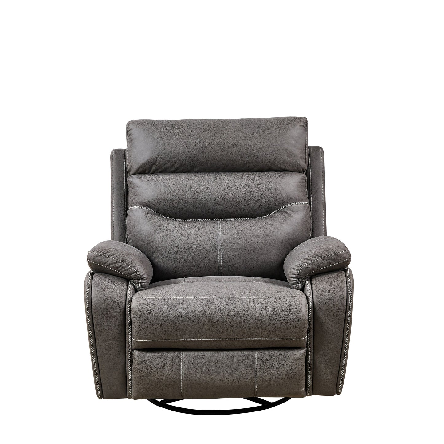 Fauteuil inclinable pivotant à 240° avec double moteur, appui-tête électrique, positions d'inclinaison infinies, ports de charge USB et repose-pieds