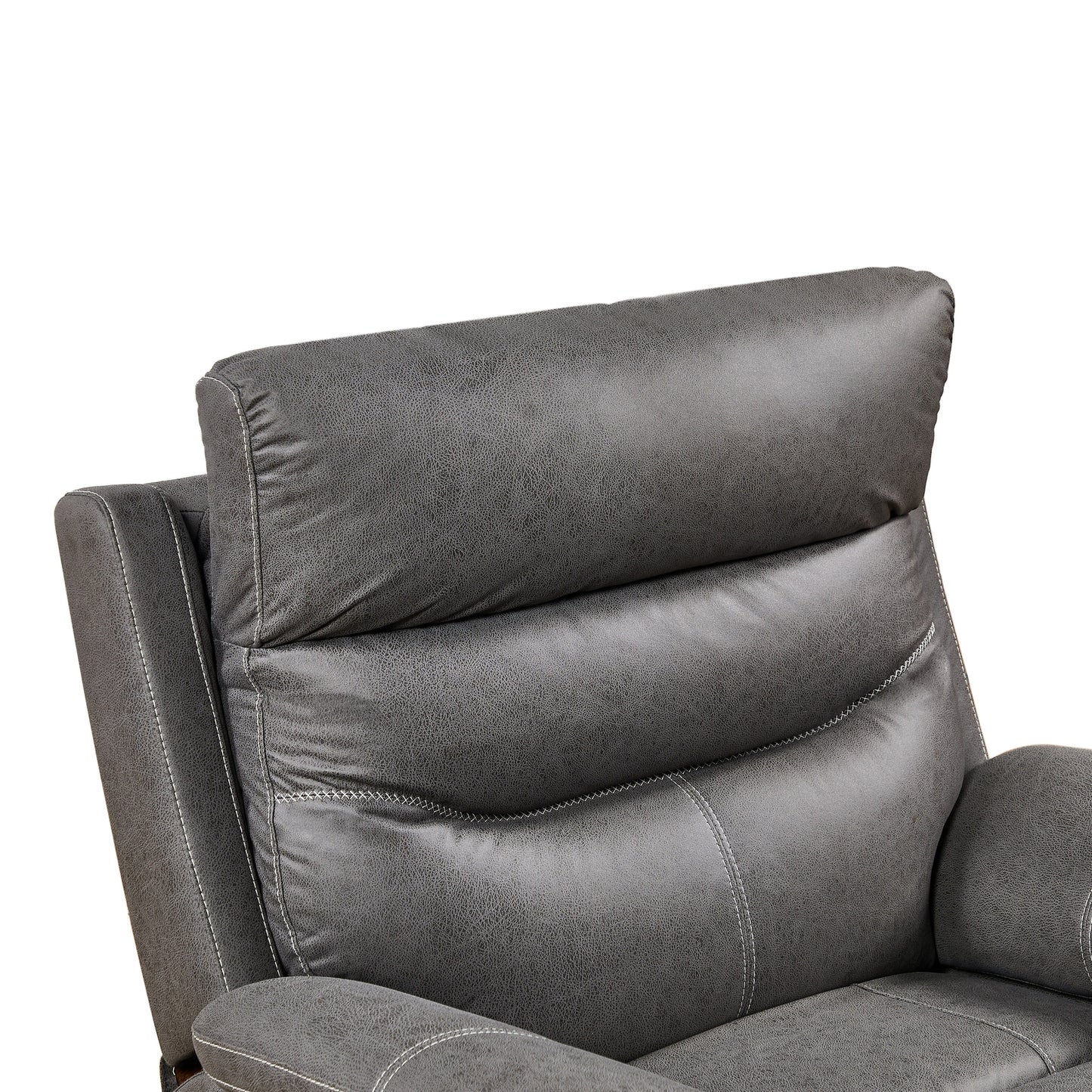 Fauteuil inclinable pivotant à 240° avec double moteur, appui-tête électrique, positions d'inclinaison infinies, ports de charge USB et repose-pieds