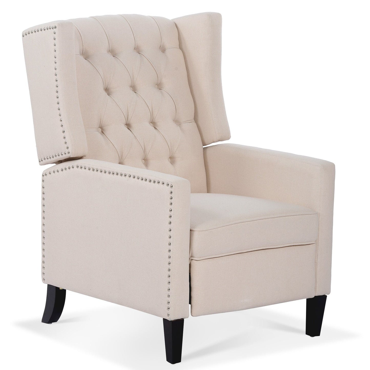 Fauteuil inclinable manuel en tissu large de 27,16 pouces
