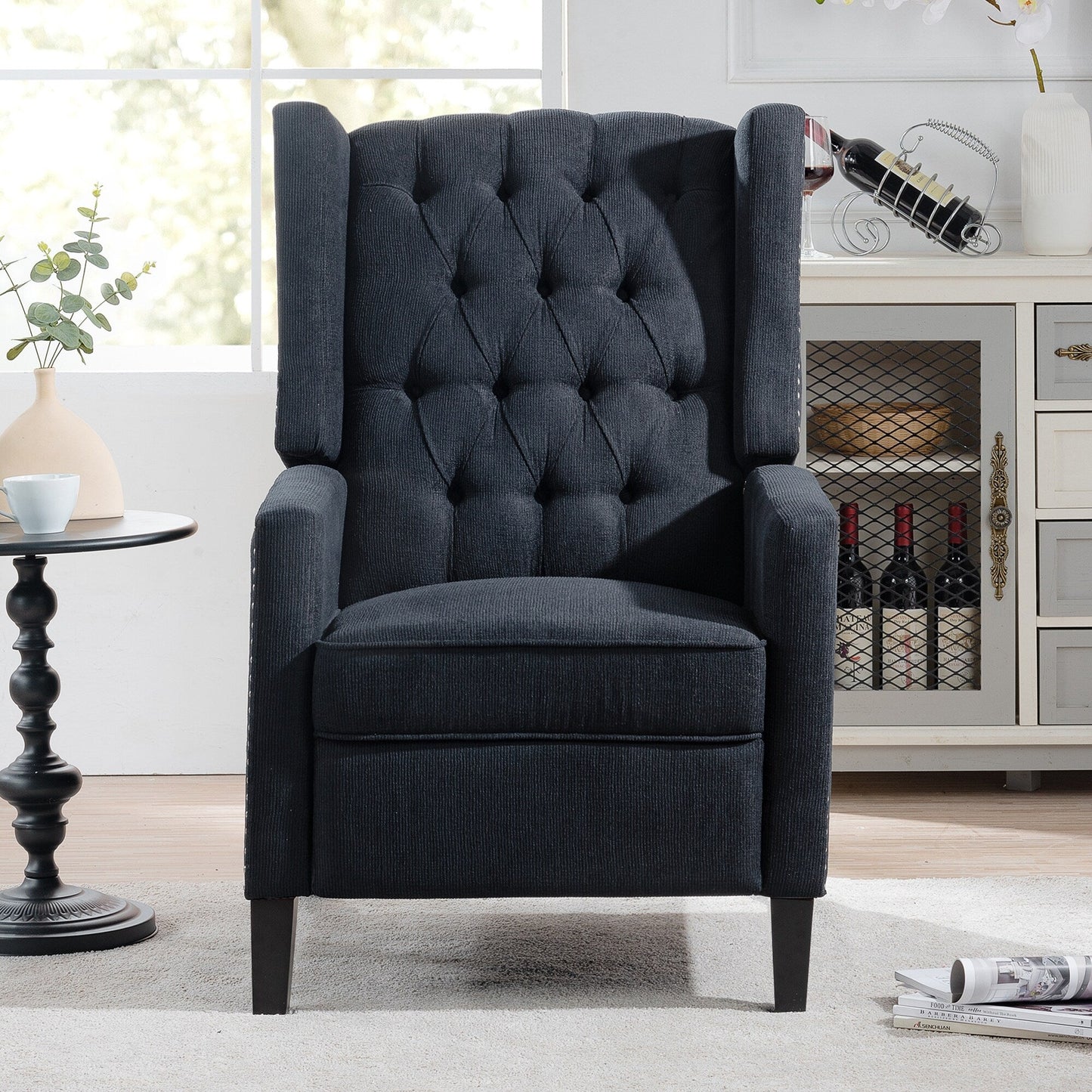 Fauteuil inclinable manuel en tissu large de 27,16 pouces