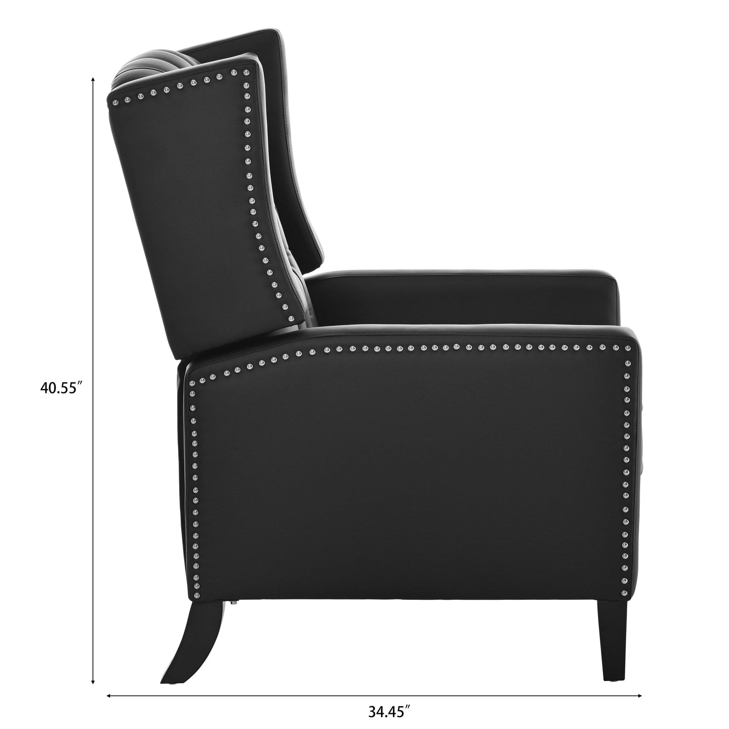 Fauteuil inclinable manuel en tissu large de 27,16 pouces