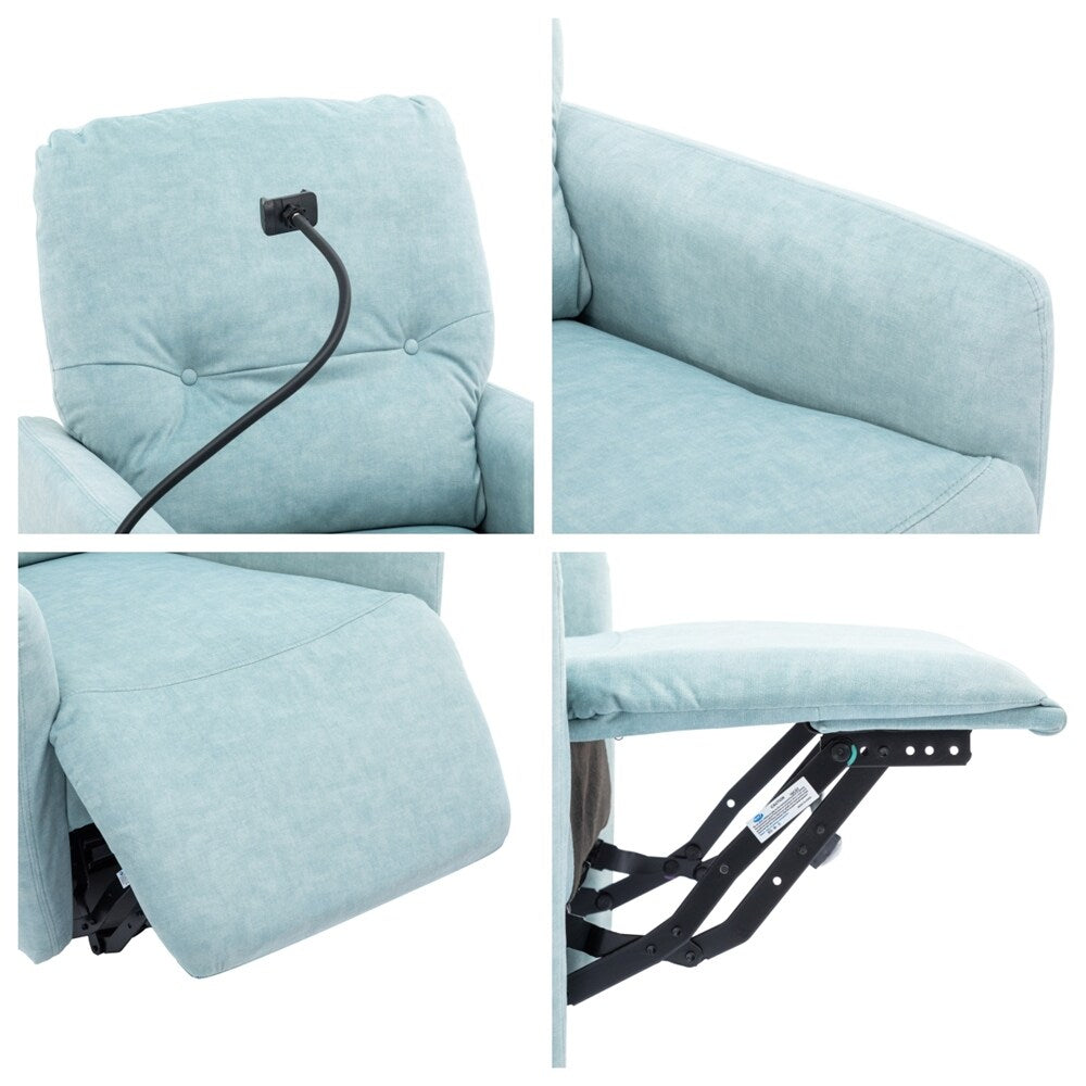 Fauteuil inclinable électrique pivotant à 270 degrés avec support pour téléphone
