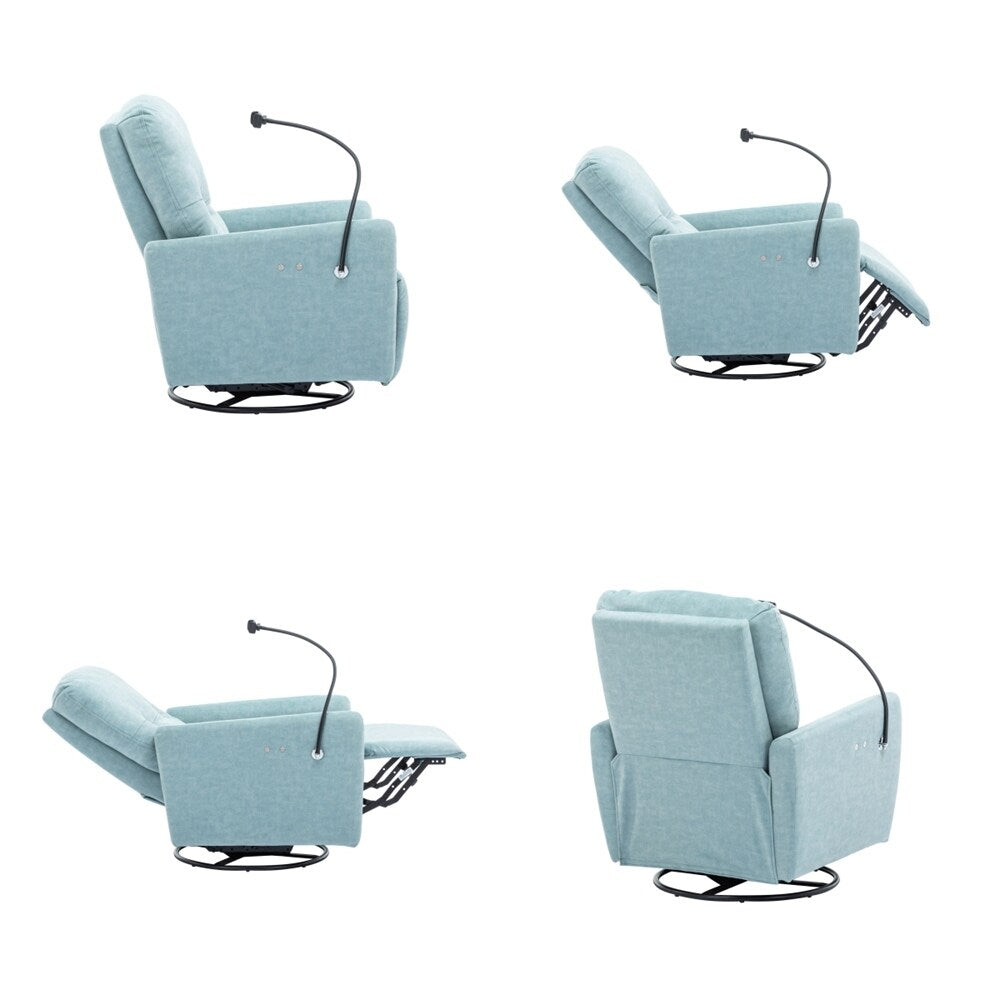 Fauteuil inclinable électrique pivotant à 270 degrés avec support pour téléphone