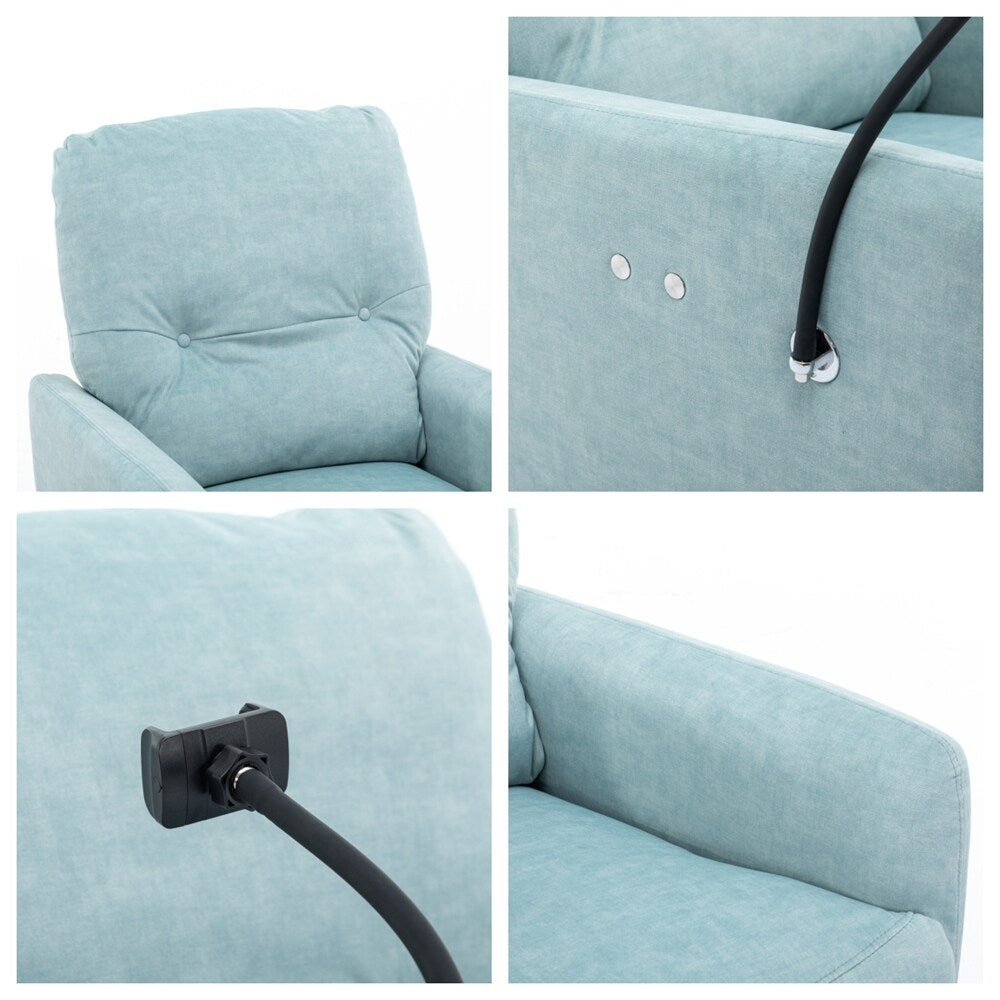 Fauteuil inclinable électrique pivotant à 270 degrés avec support pour téléphone