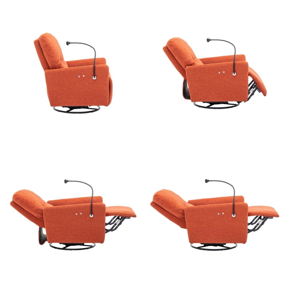 Fauteuil inclinable électrique pivotant à 270 degrés avec support pour téléphone