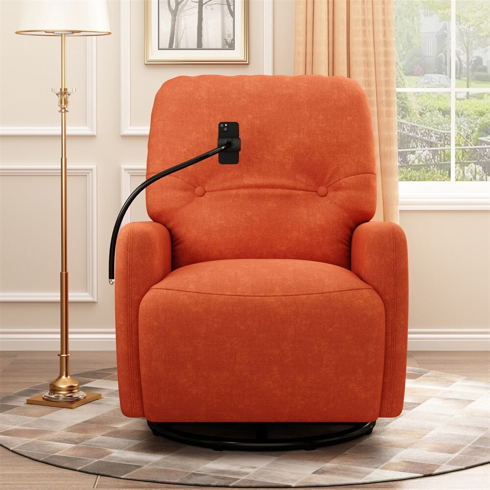 Fauteuil inclinable électrique pivotant à 270 degrés avec support pour téléphone