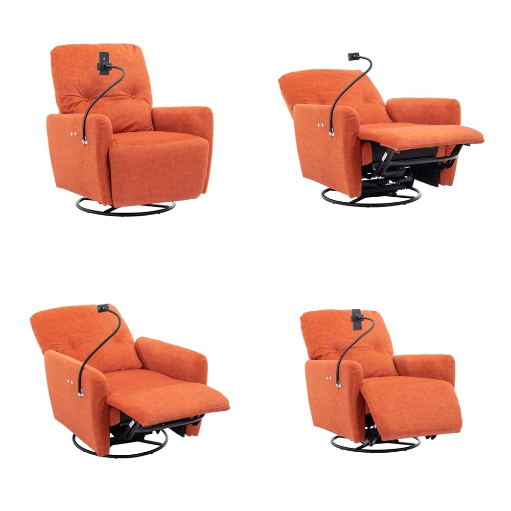 Fauteuil inclinable électrique pivotant à 270 degrés avec support pour téléphone