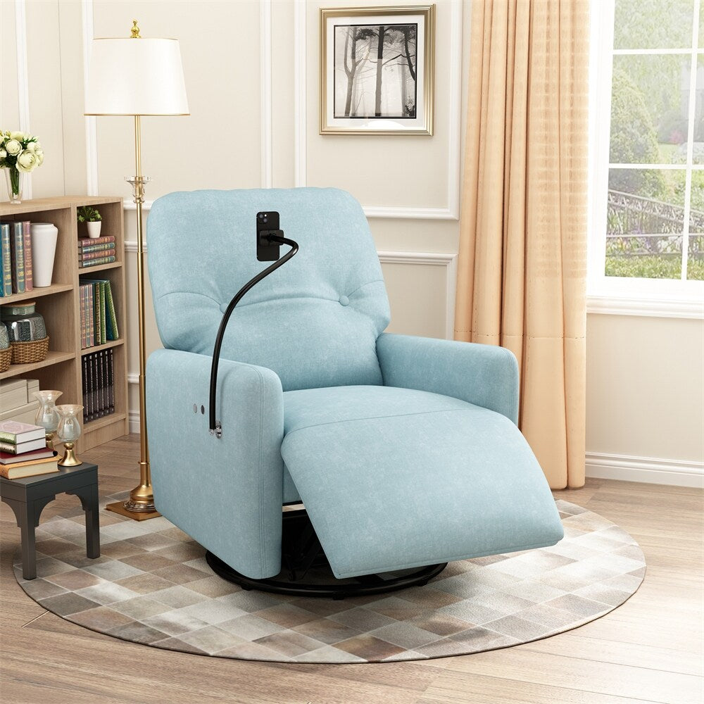 Fauteuil inclinable électrique pivotant à 270 degrés avec support pour téléphone