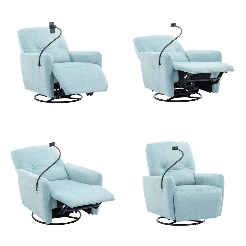 Fauteuil inclinable électrique pivotant à 270 degrés avec support pour téléphone